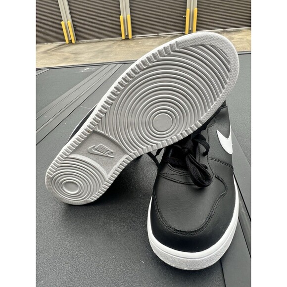 Nike Men Ebernon Mid Black White Leather Athletic Basketball Shoe Sneakers Sz 11 main image 4